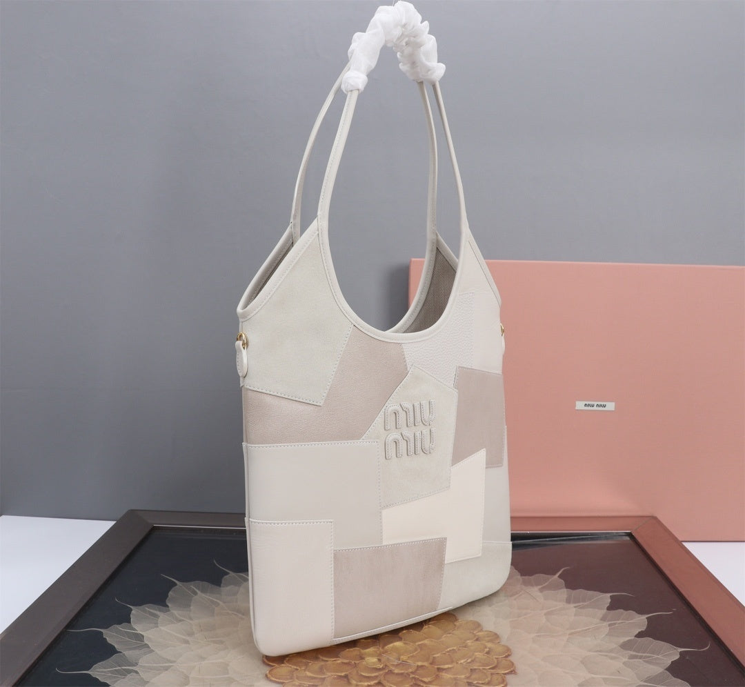 bolsa miu miu leather patchwork bag