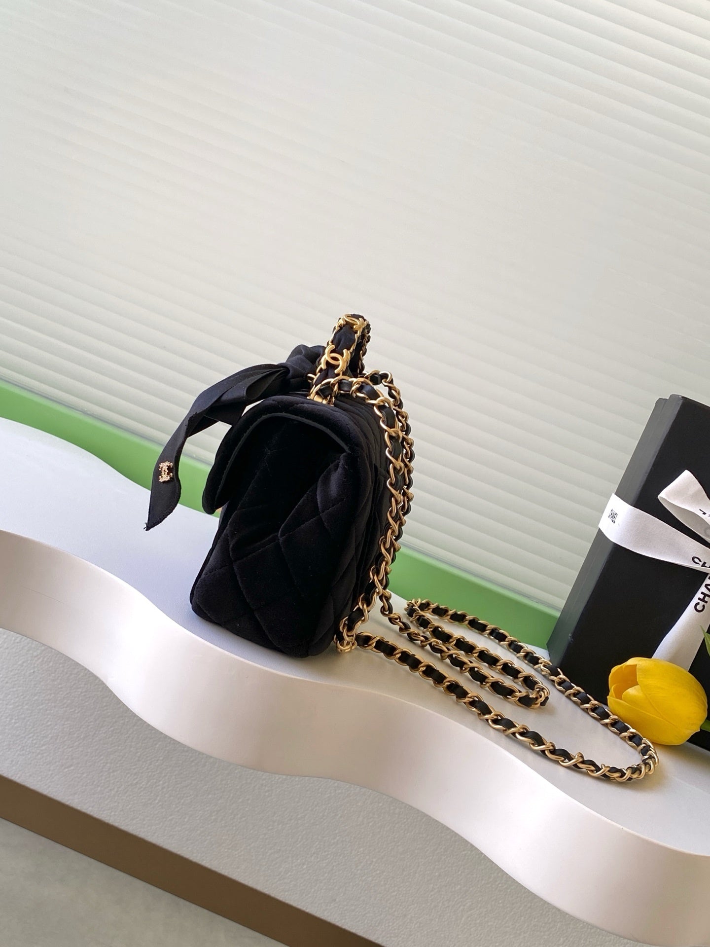 Mini Flap Bag Black Top Handle CHANEL