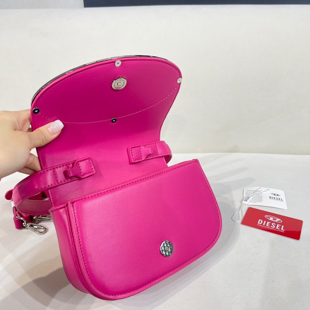 Diesel 1DR Shoulder Bag Nappa Leather pink