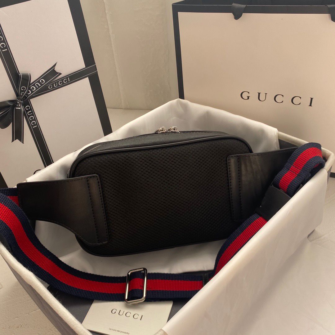 Gucci Black GG Supreme Night Courrier Belt Bag