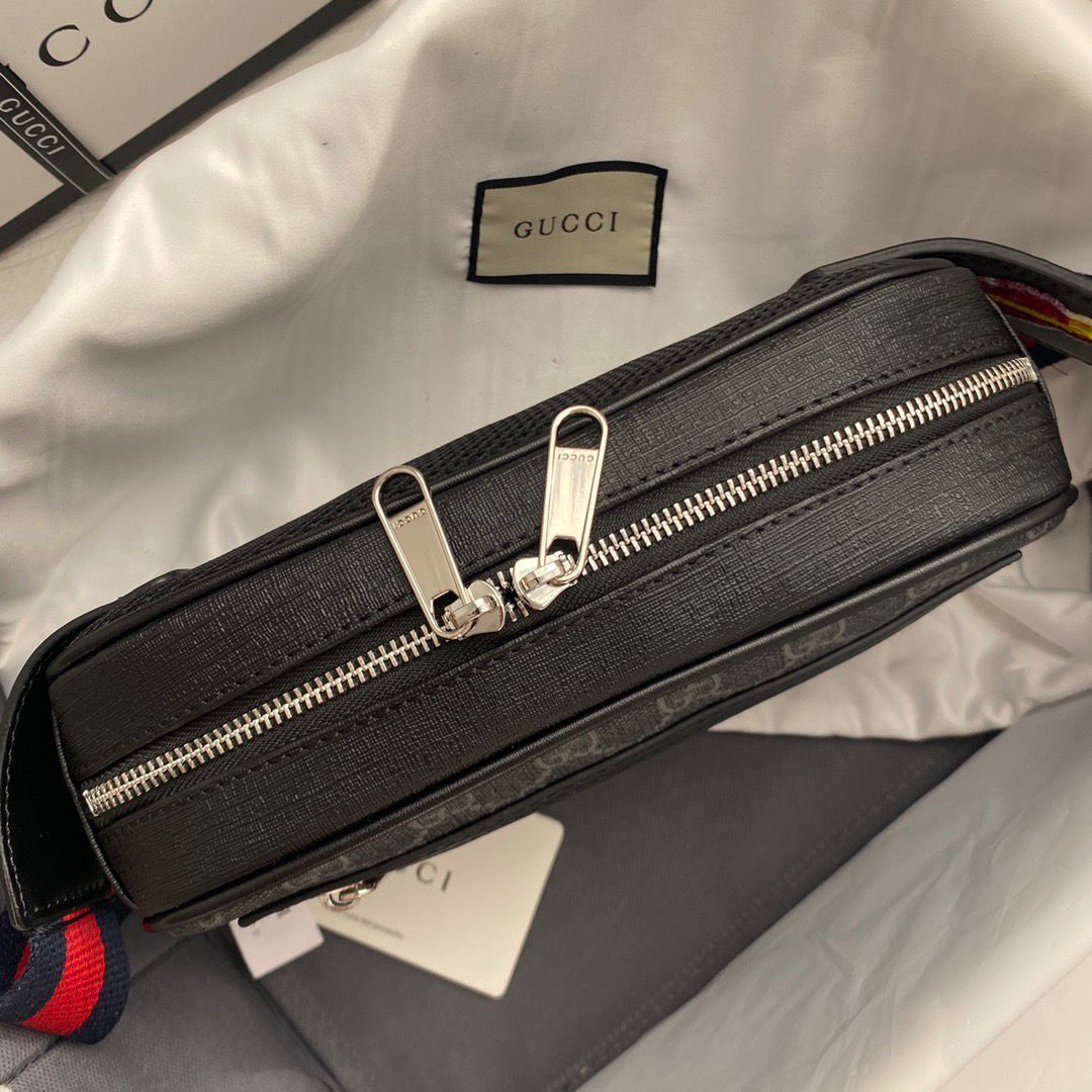 Gucci Black GG Supreme Night Courrier Belt Bag