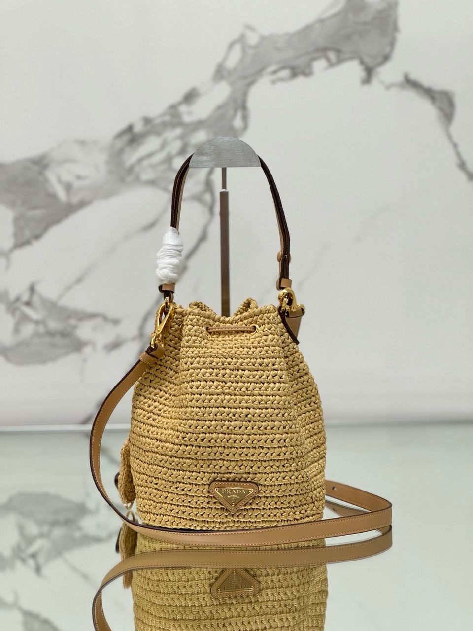 Prada Raffia Mini Bucket ( Pronta entrega )