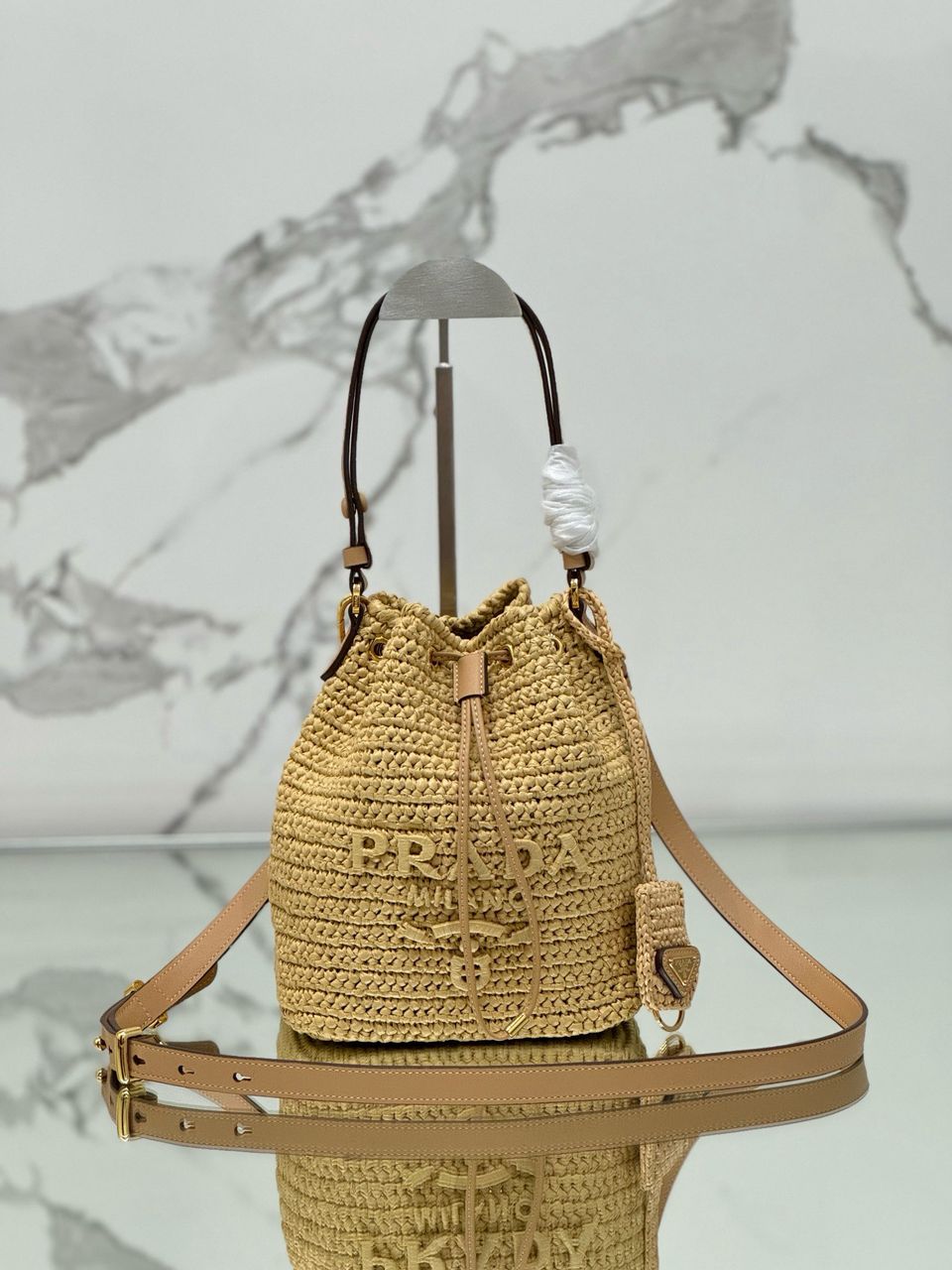 Prada Raffia Mini Bucket ( Pronta entrega )