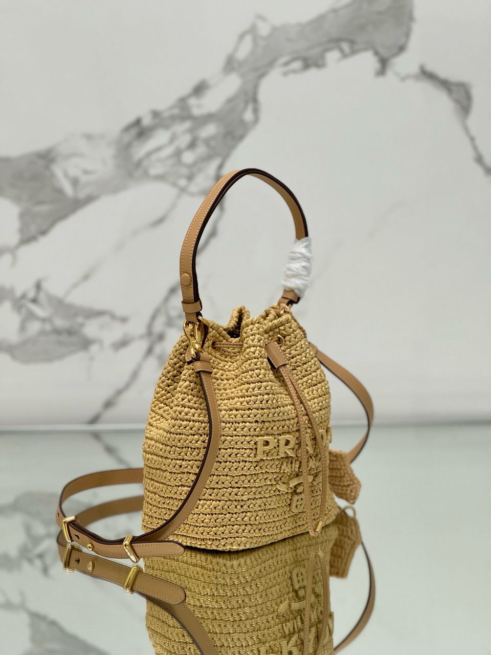 Prada Raffia Mini Bucket ( Pronta entrega )