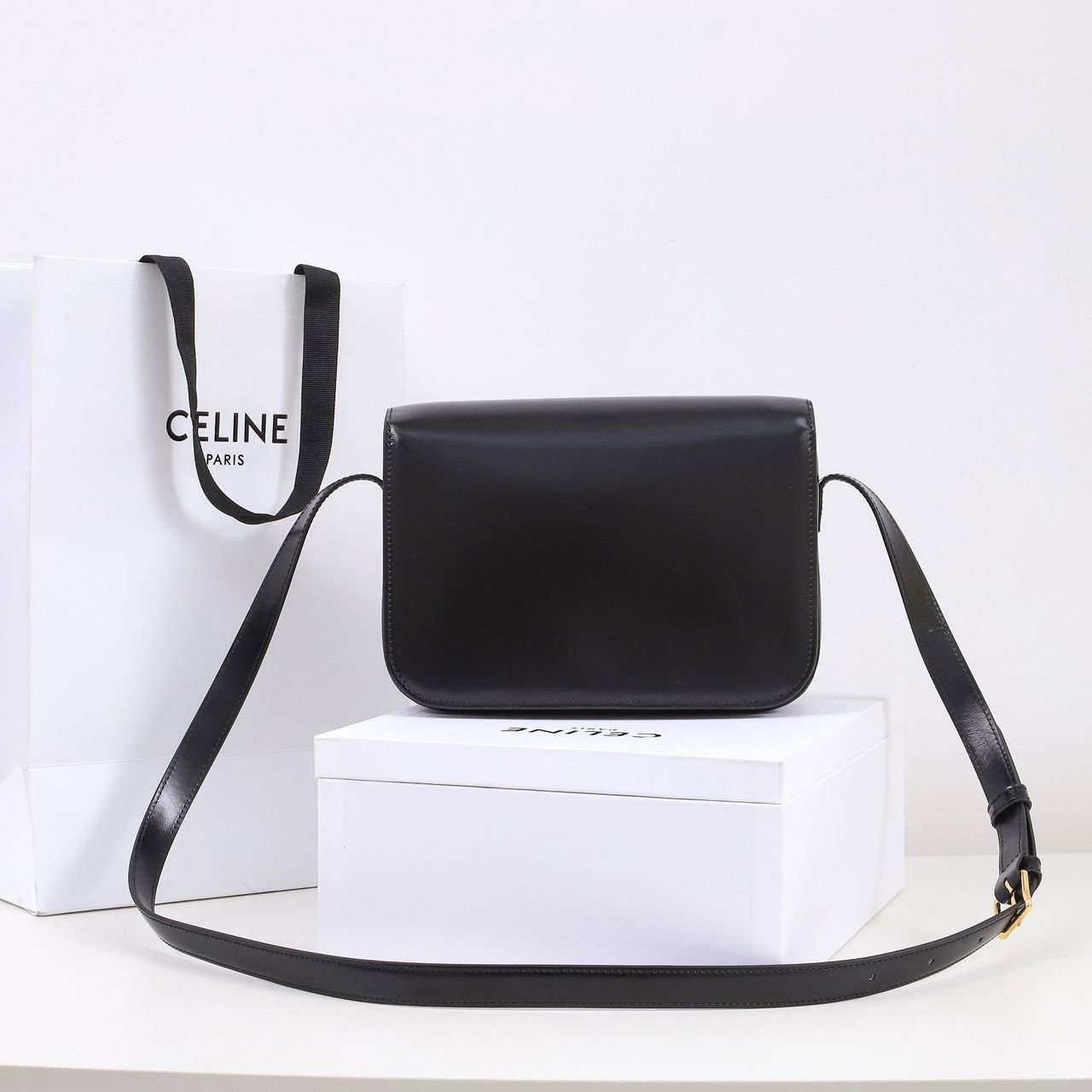 Celine Calfskin Teen Cuir Triomphe Anthracite