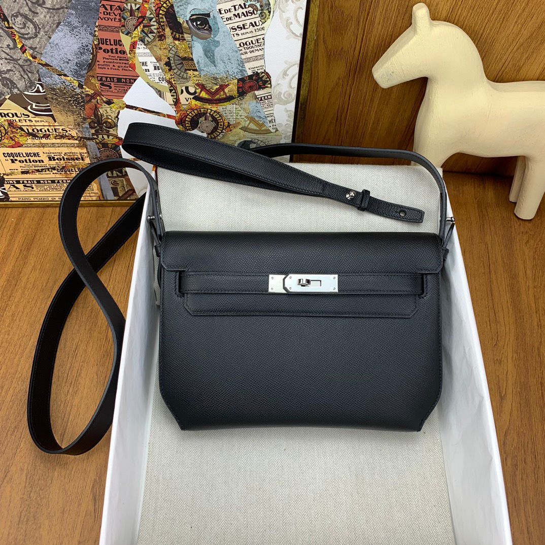 Bolsa Hermes Kelly Dépêches 25 Black