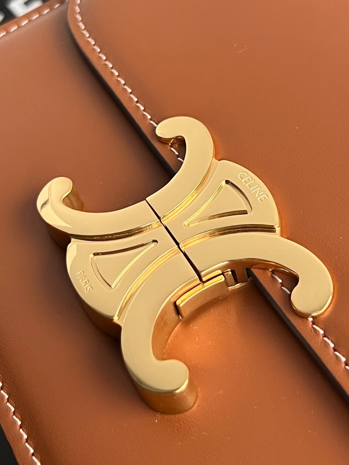 Celine Classique Triomphe Leather Bag Brown