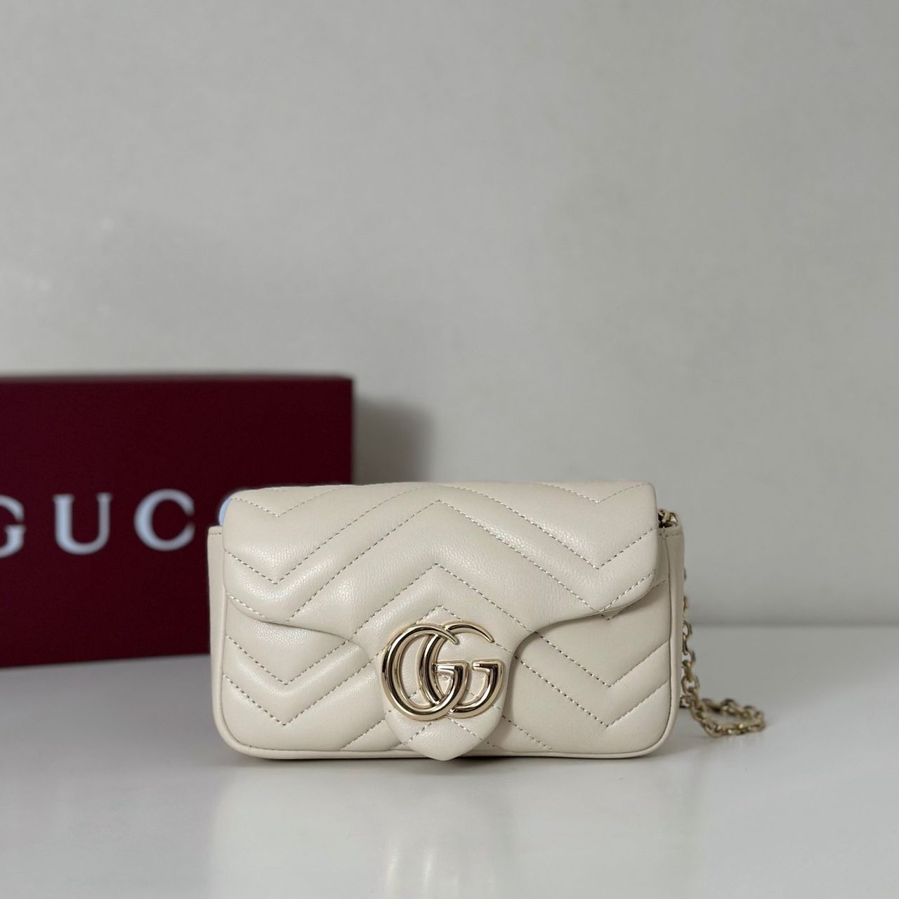 Gucci GG Marmont Mini Bag White