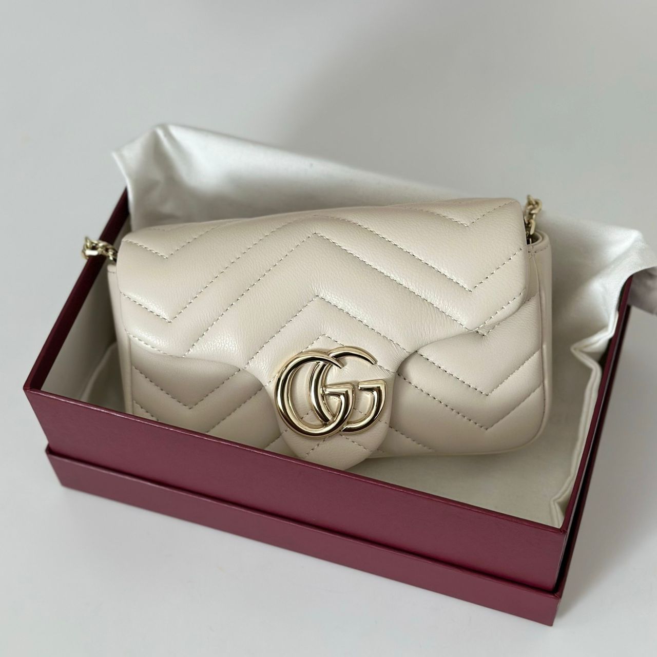 Gucci GG Marmont Mini Bag White