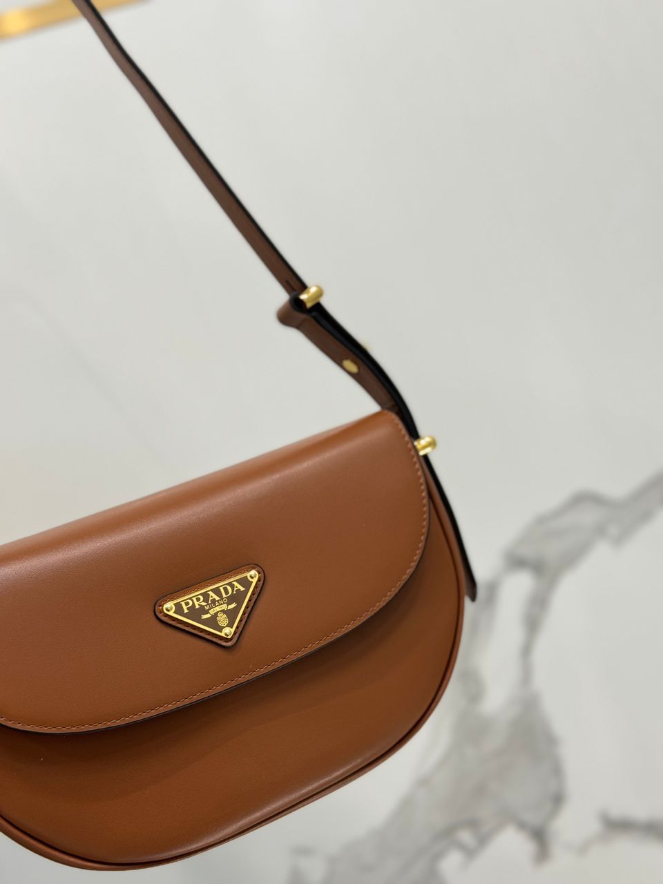 Prada Arqué Leather Shoulder Bag