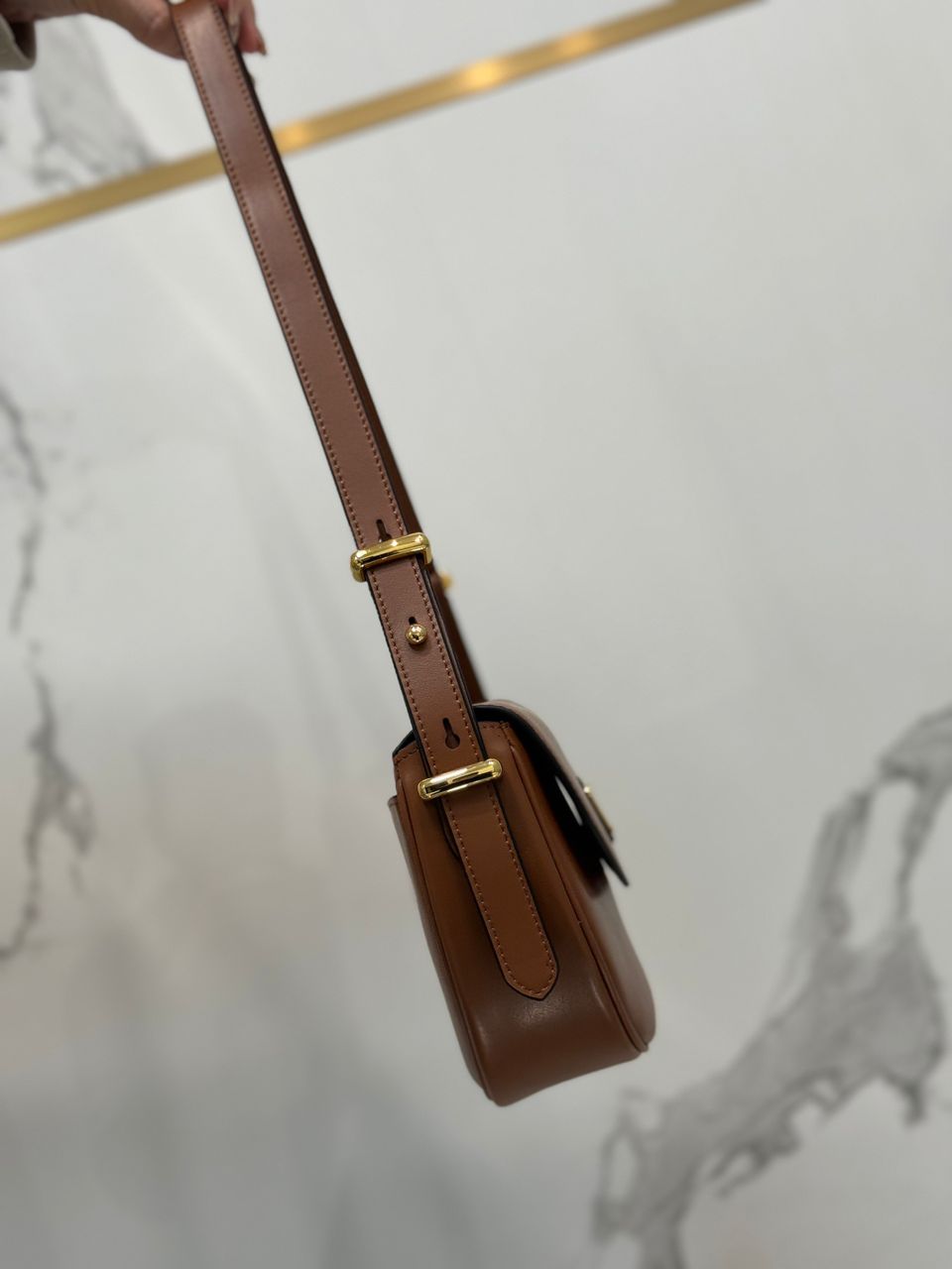Prada Arqué Leather Shoulder Bag