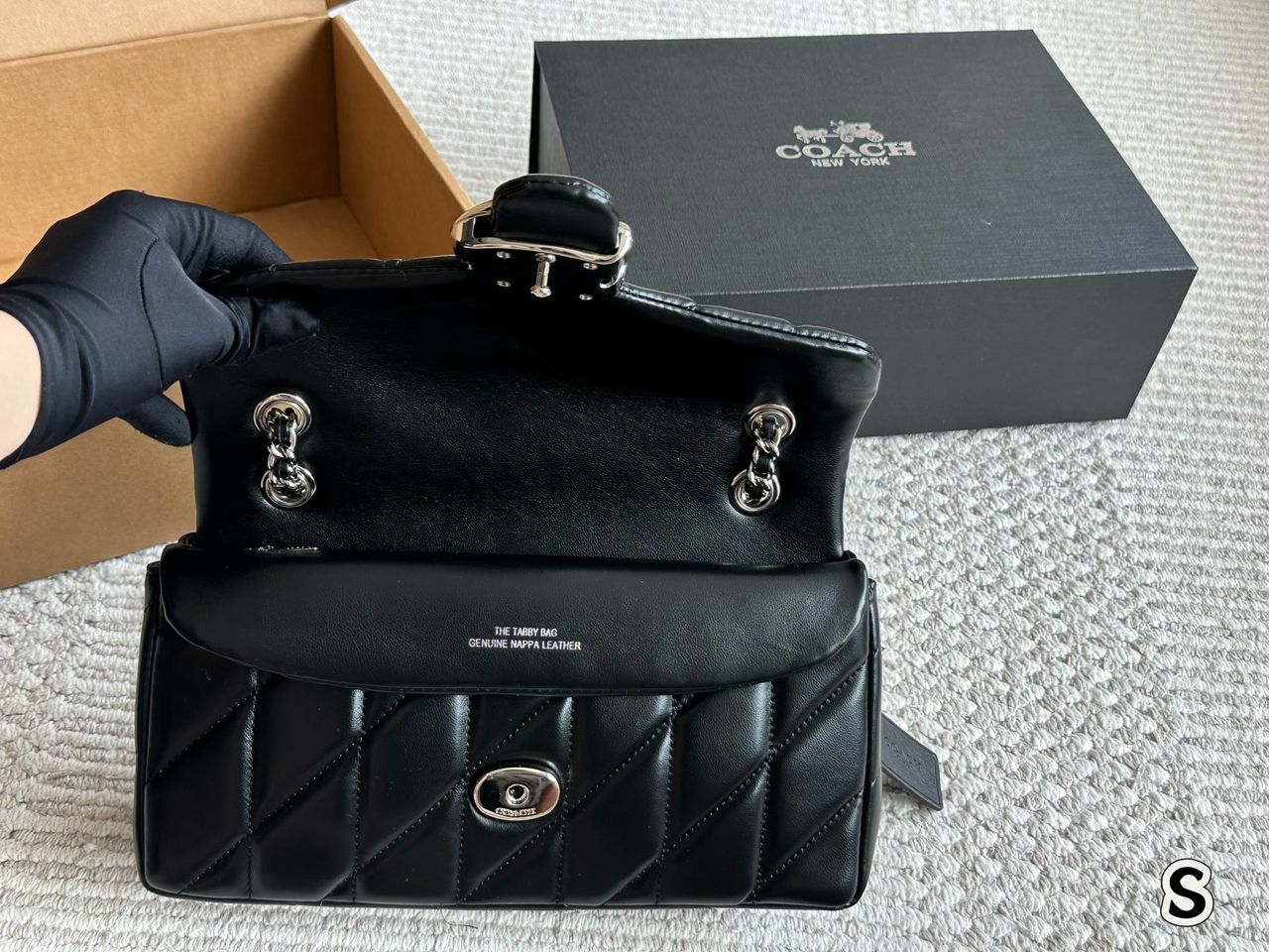 Coach Tabby Black Silver