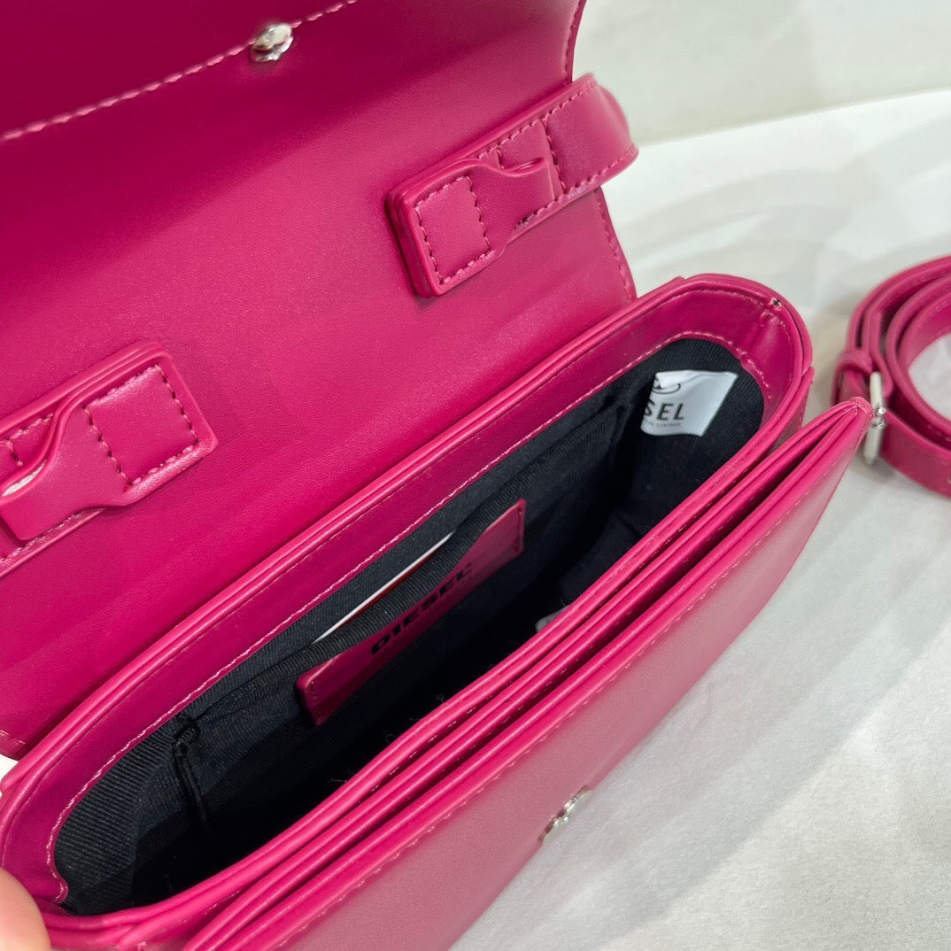 Diesel 1DR Shoulder Bag Nappa Leather pink