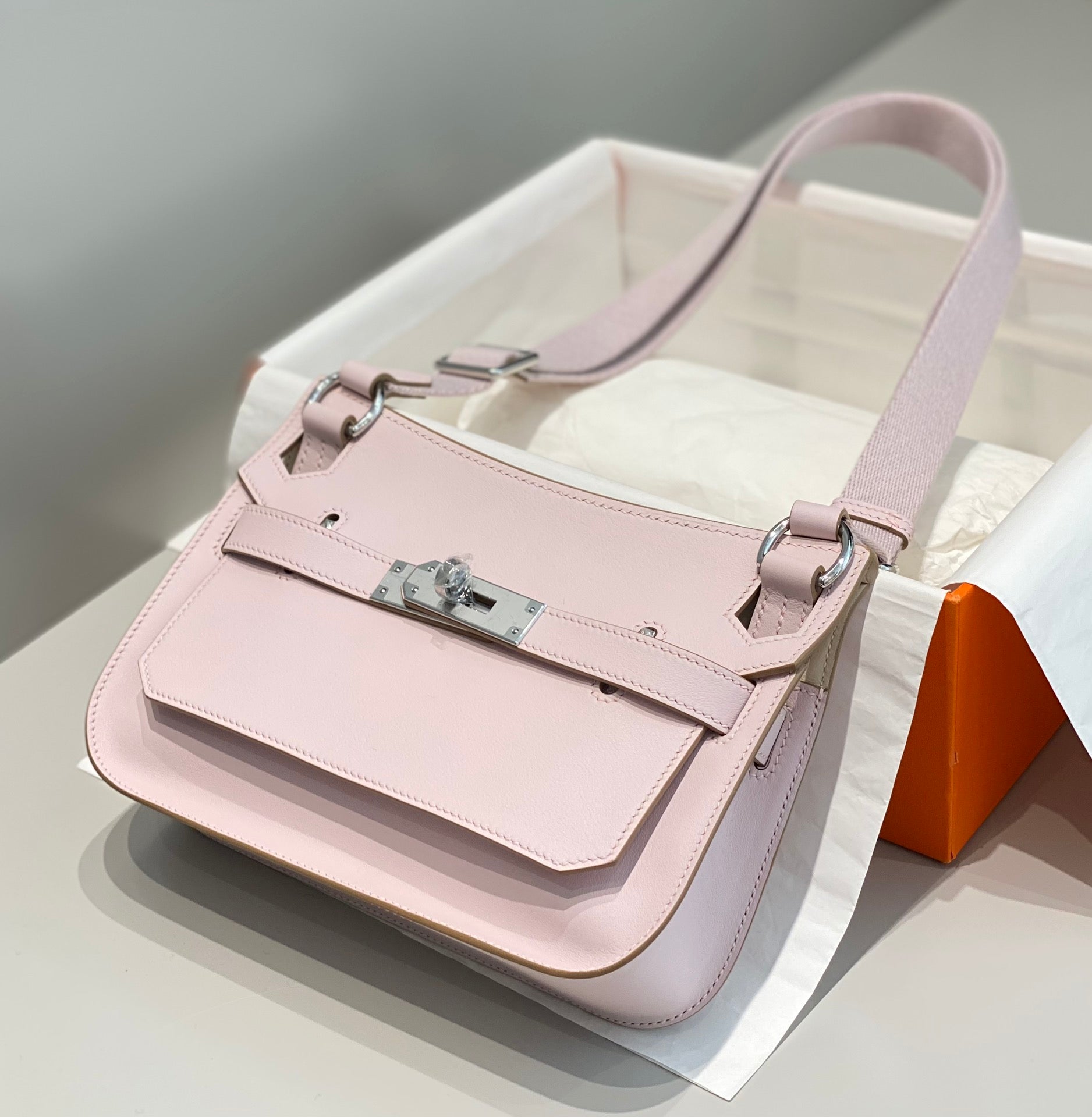 Bolsa Hermès Jypsière Mini Evercolor Mauve