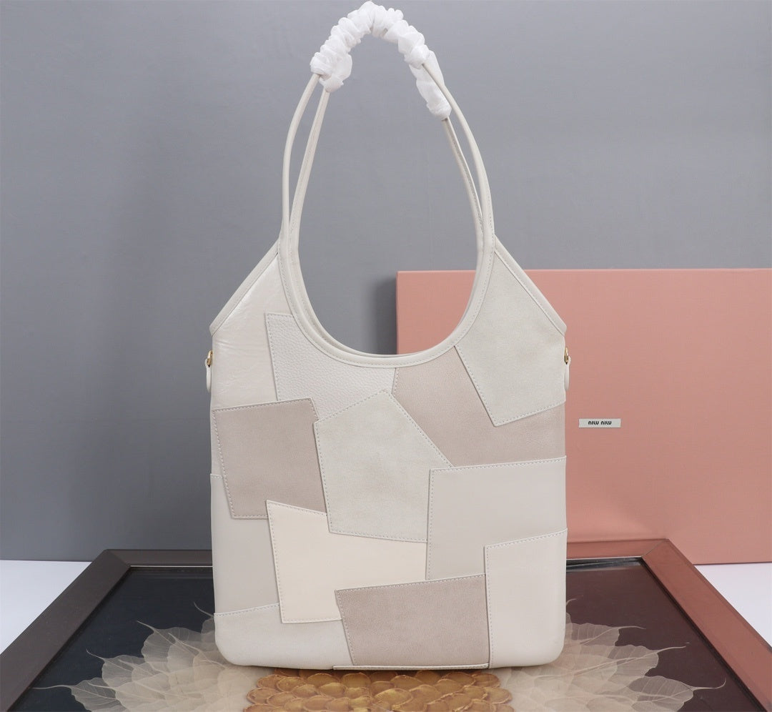 bolsa miu miu leather patchwork bag