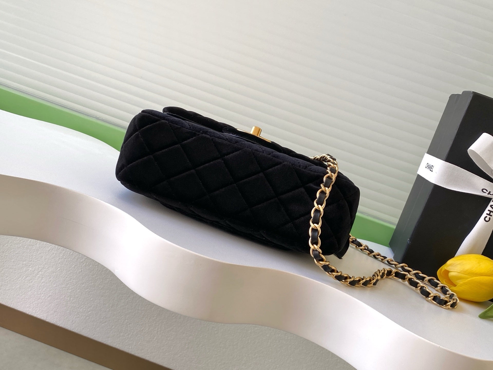 Mini Flap Bag Black Top Handle CHANEL