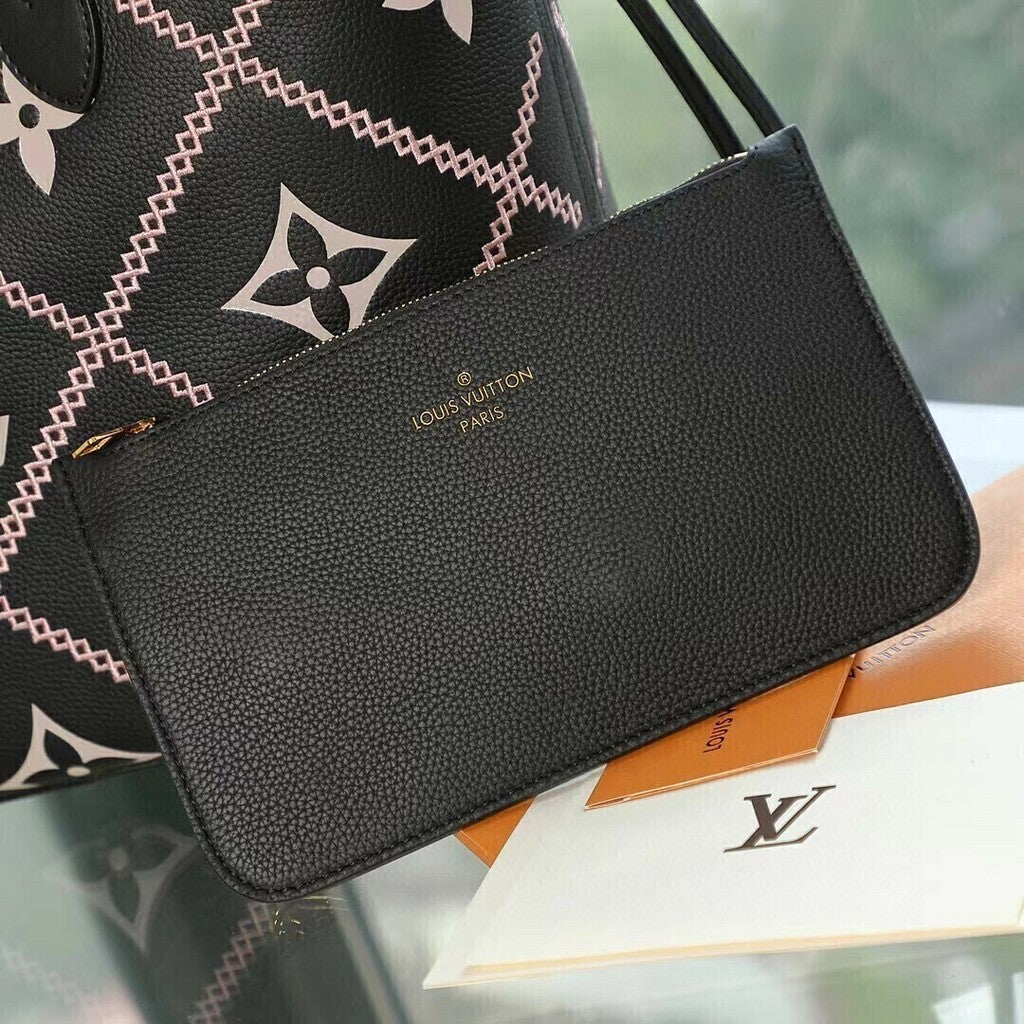 Lv Neverfull MM Monogram Empriente Black