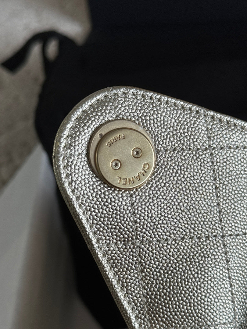 Bolsa Hobo  Chanel 25 Metalica