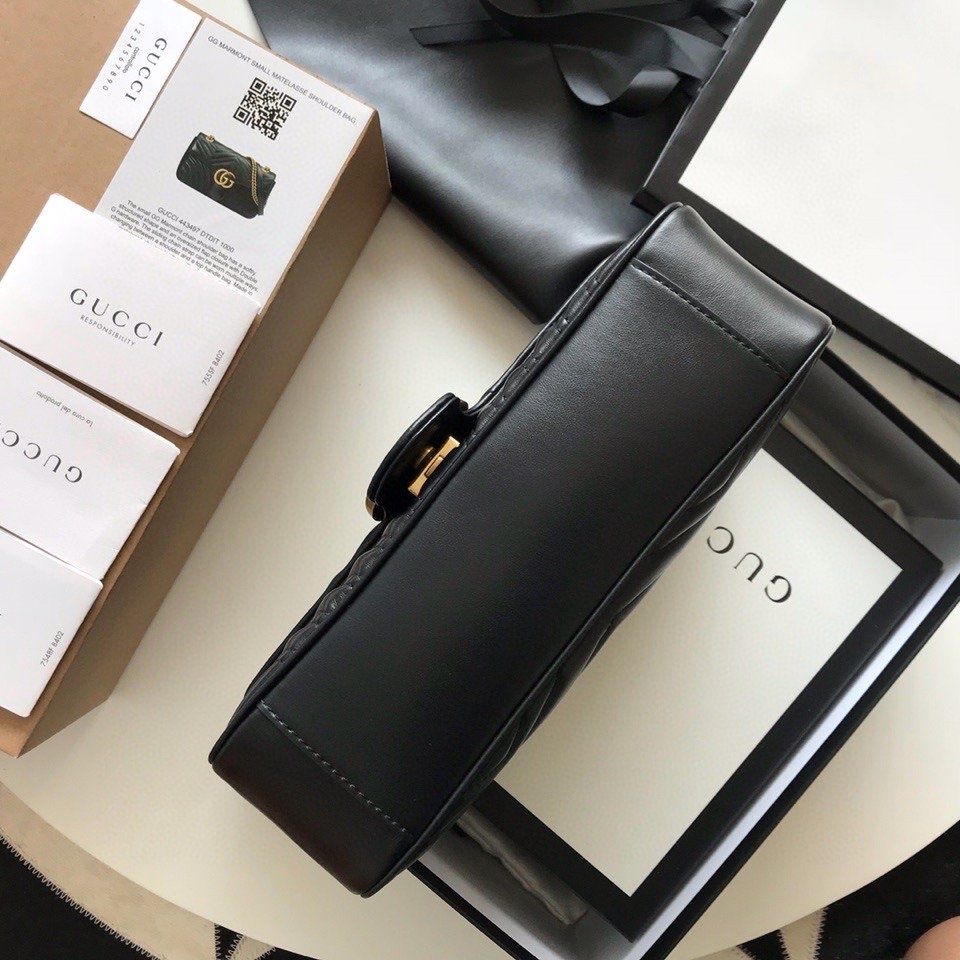 Gucci GG Marmont Small Matelasse Bag Black  (Pronta entrega)