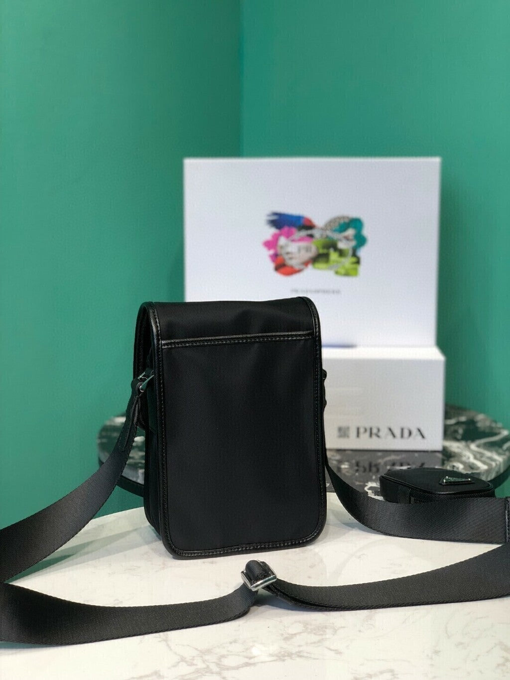 Prada Re-Nylon and Saffiano leather shoulder bag