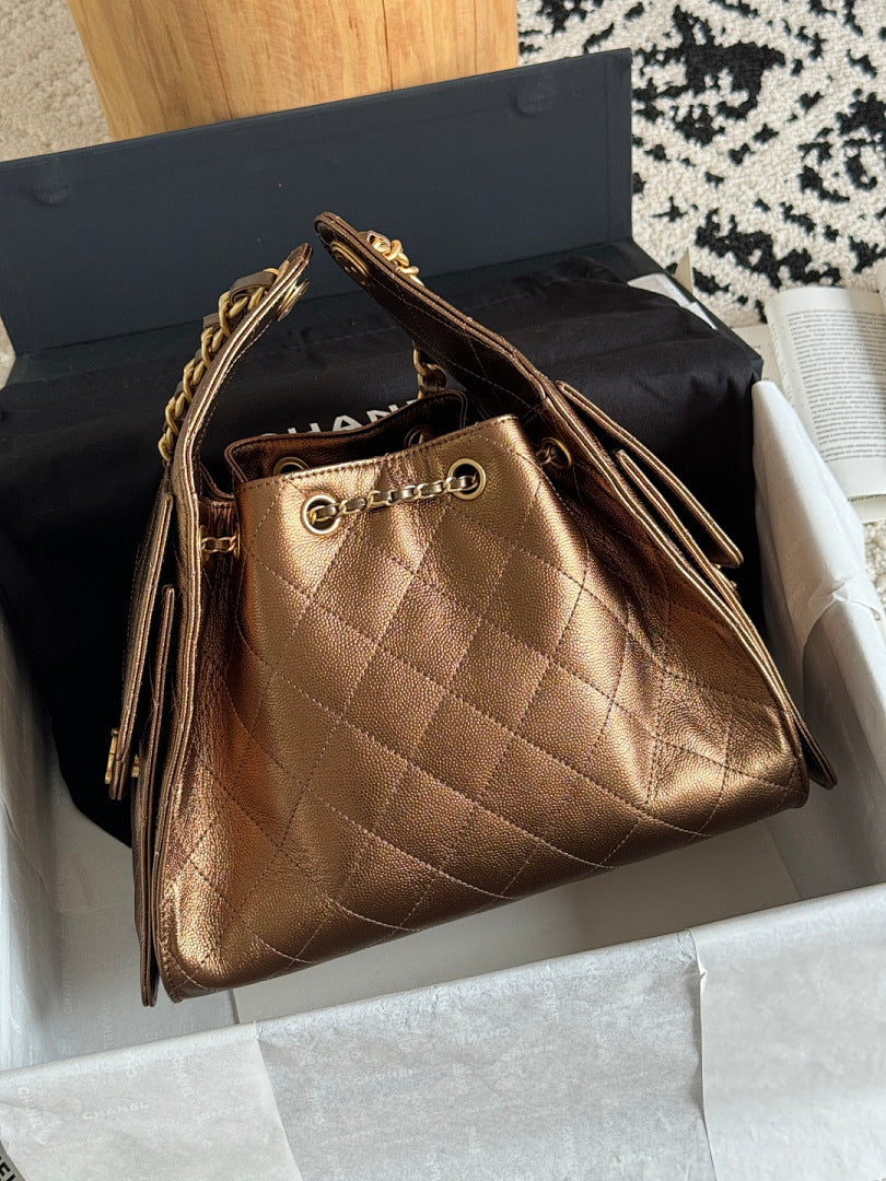 Bolsa Hobo Chanel 25 Bronze