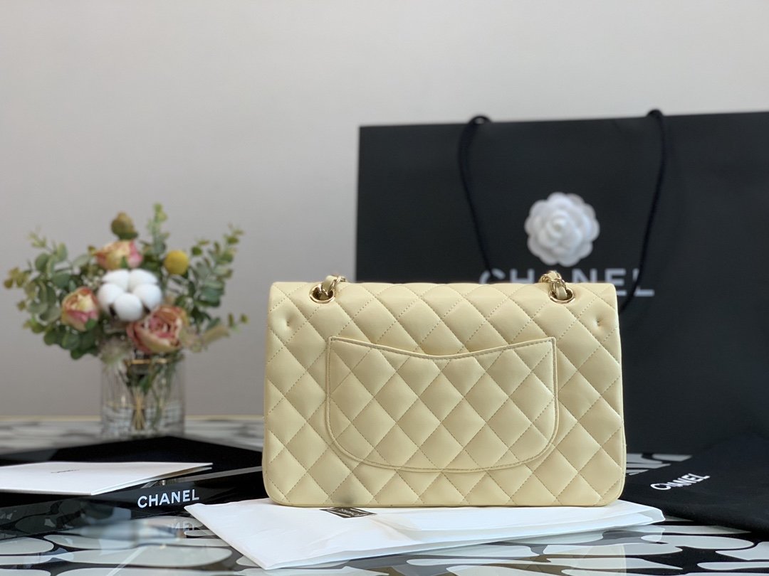 Chanel Classic Double Flap Quilted Medium Beige Clair ( Pronta entrega )
