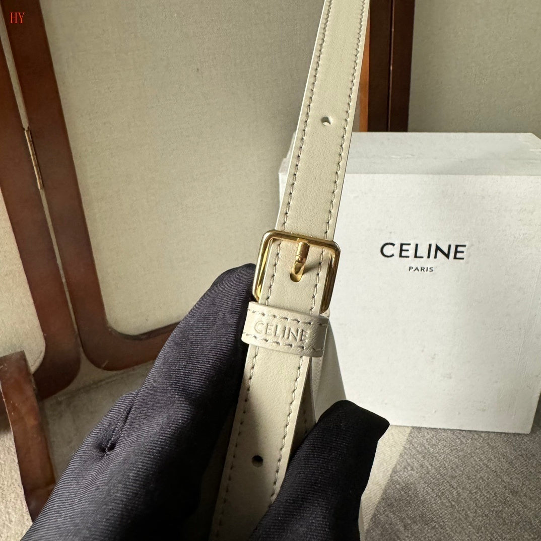 Celine Heloïse Cuir Triomphe Off White