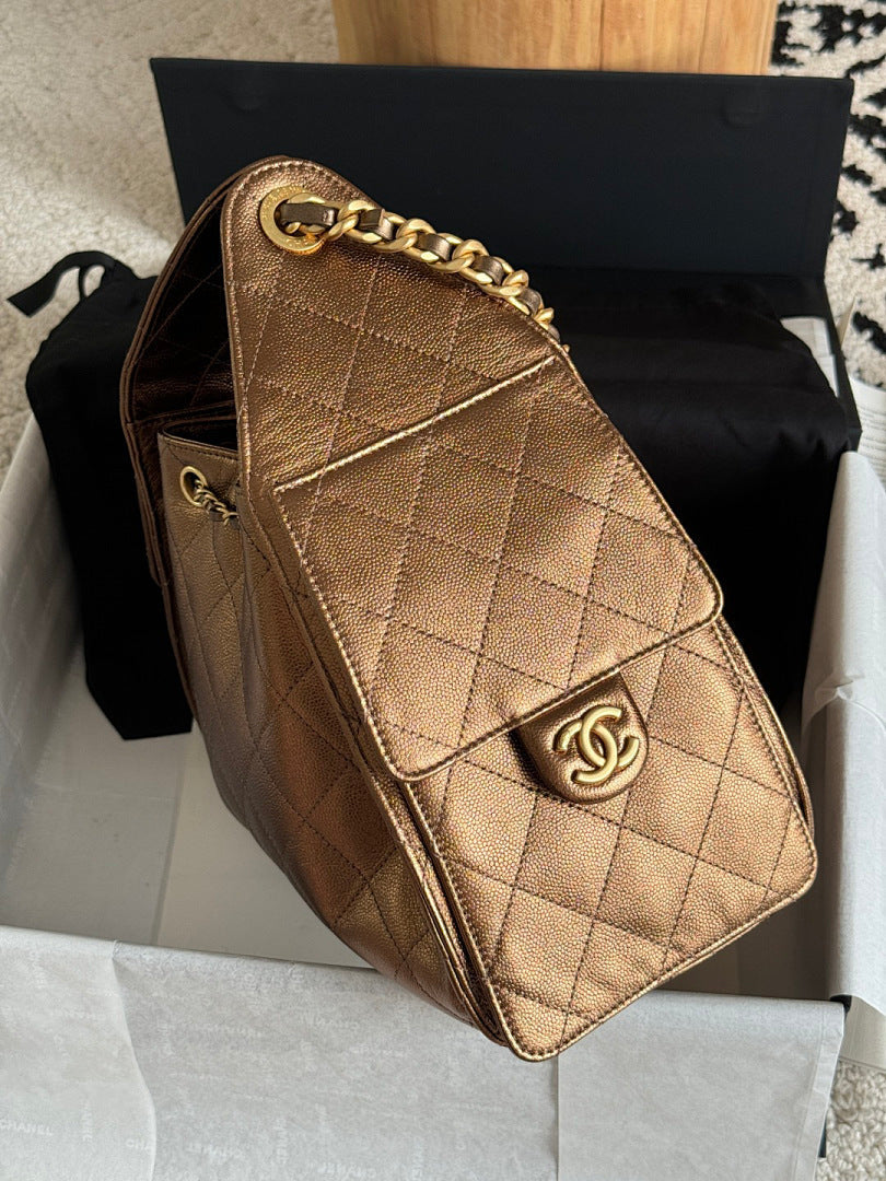 Bolsa Hobo Chanel 25 Bronze