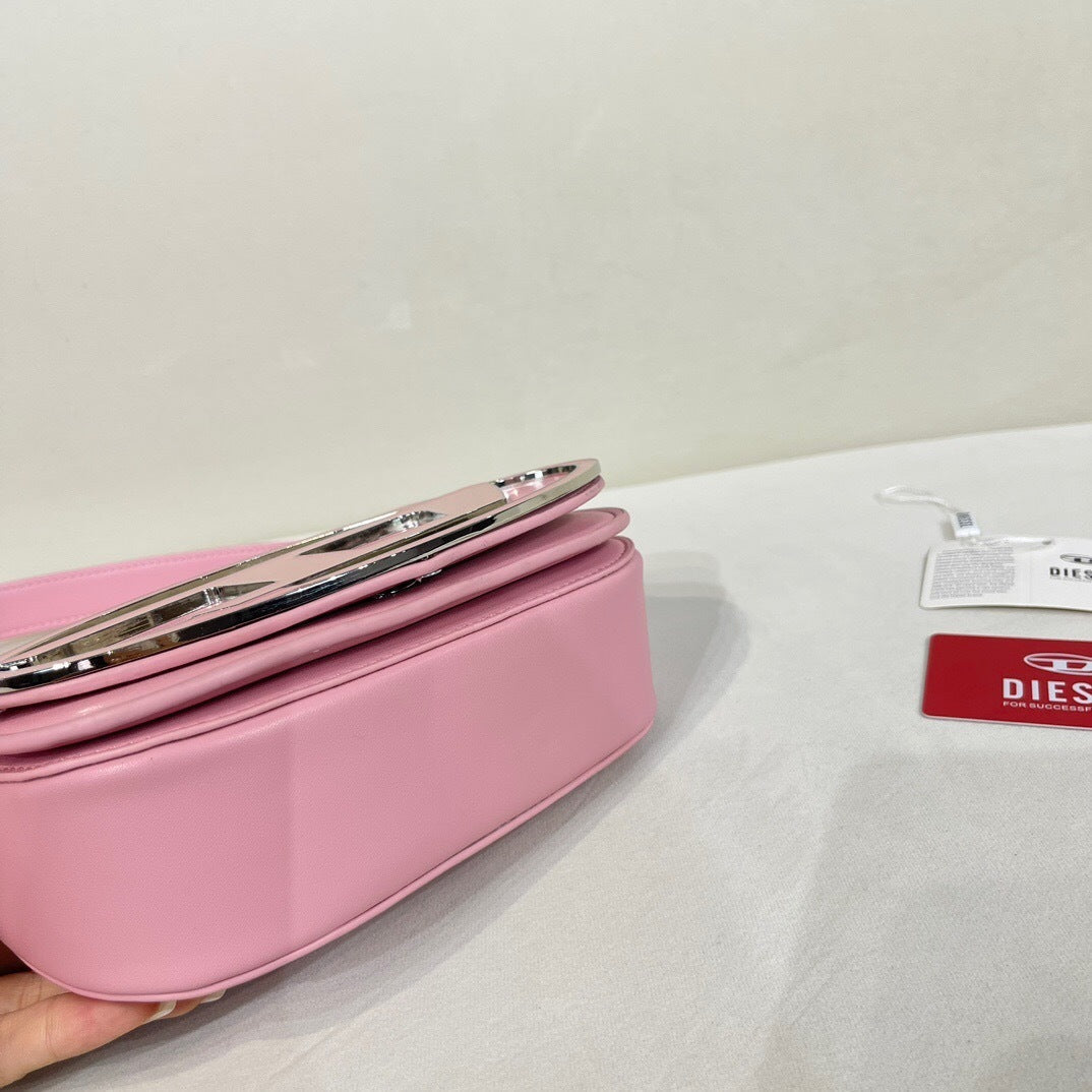 Diesel 1DR Shoulder Bag Nappa Leather bubblegum pink