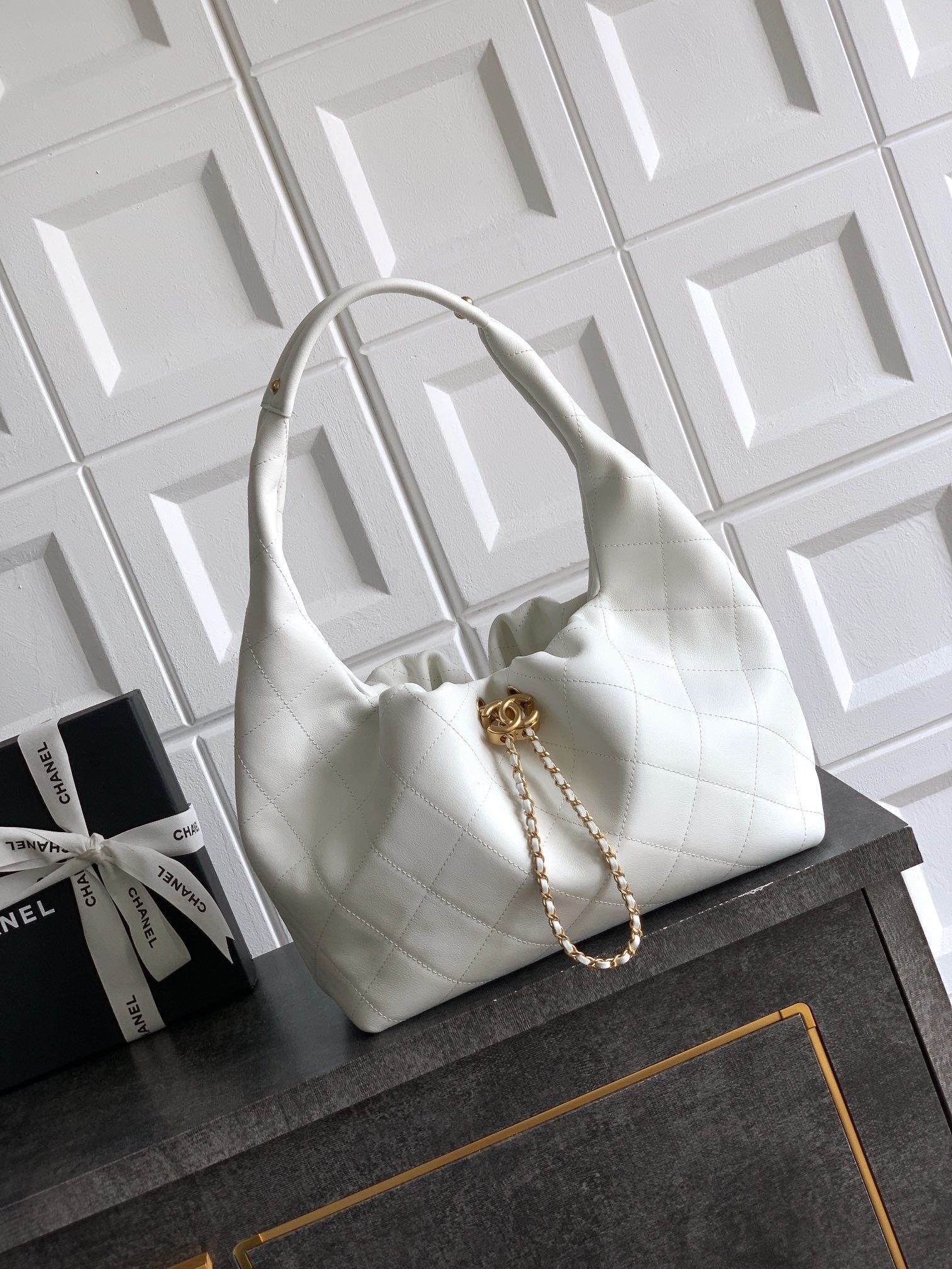 Chanel Hobo Bag White