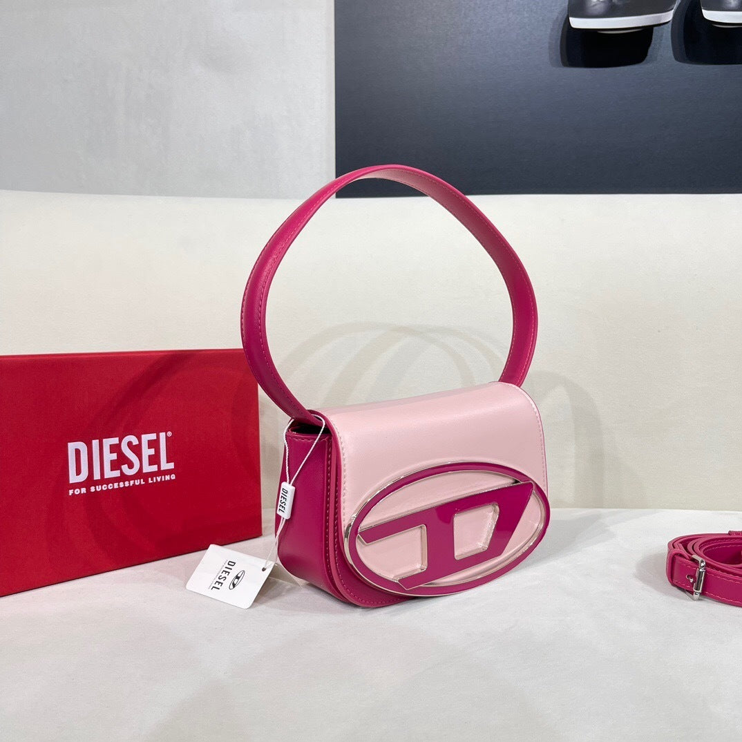 Diesel 1DR Shoulder Bag Nappa Leather pink