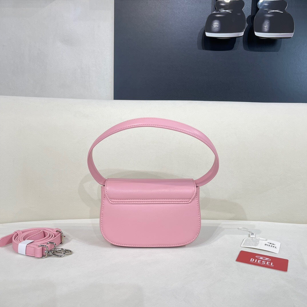 Diesel 1DR Shoulder Bag Nappa Leather bubblegum pink