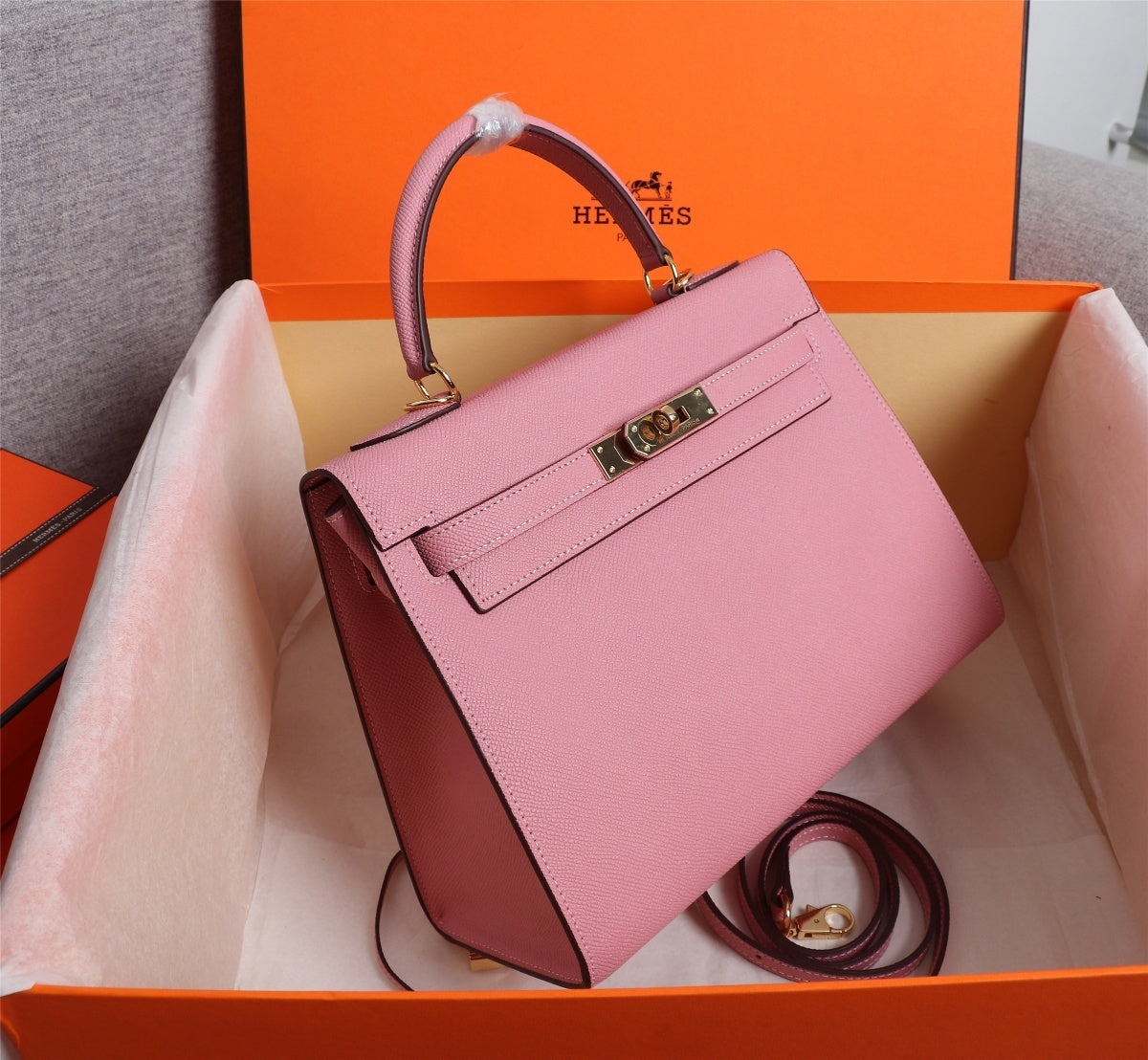 Bolsa Hermes Kelly pink