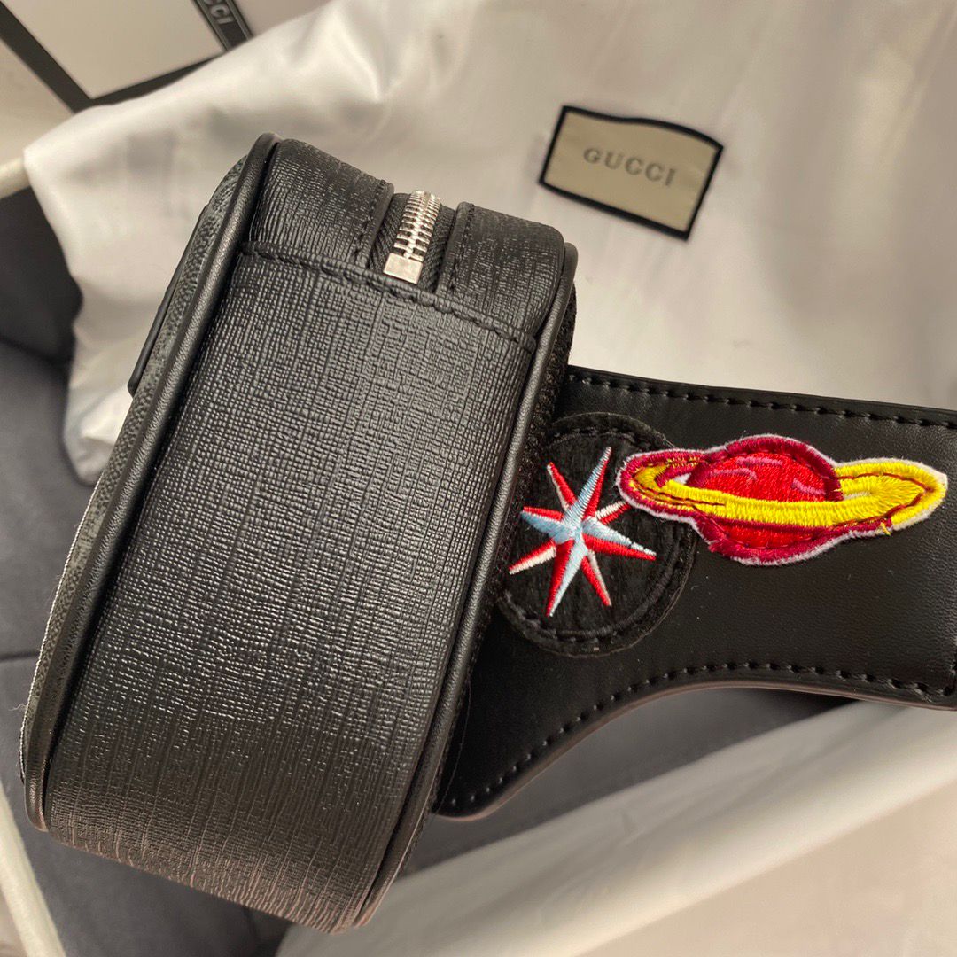 Gucci Black GG Supreme Night Courrier Belt Bag