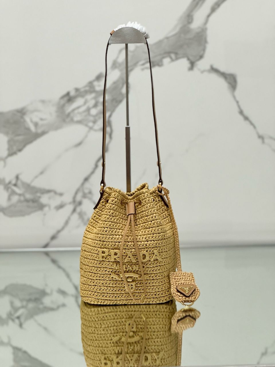Prada Raffia Mini Bucket ( Pronta entrega )