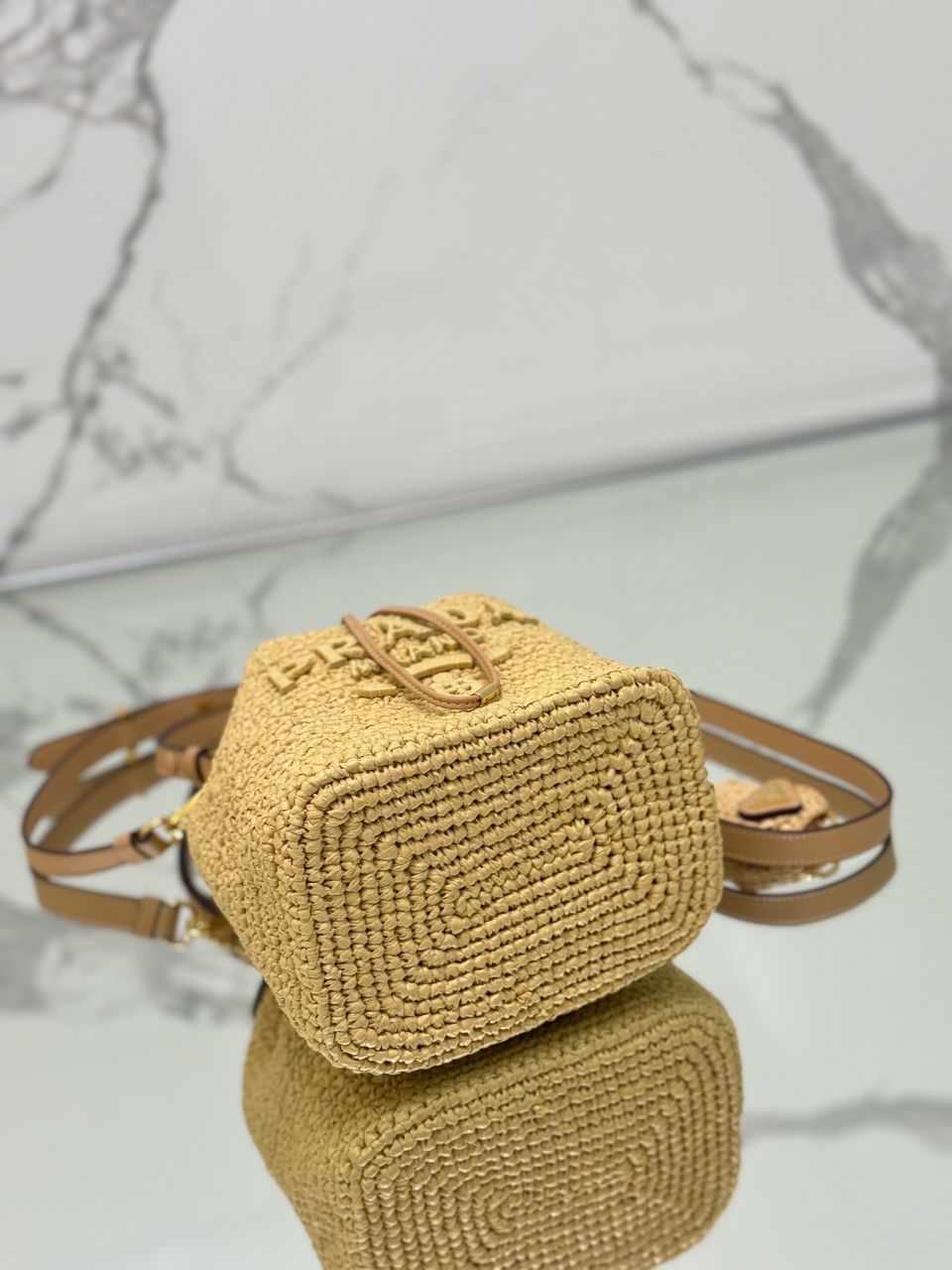 Prada Raffia Mini Bucket ( Pronta entrega )