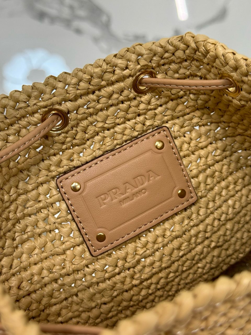 Prada Raffia Mini Bucket ( Pronta entrega )