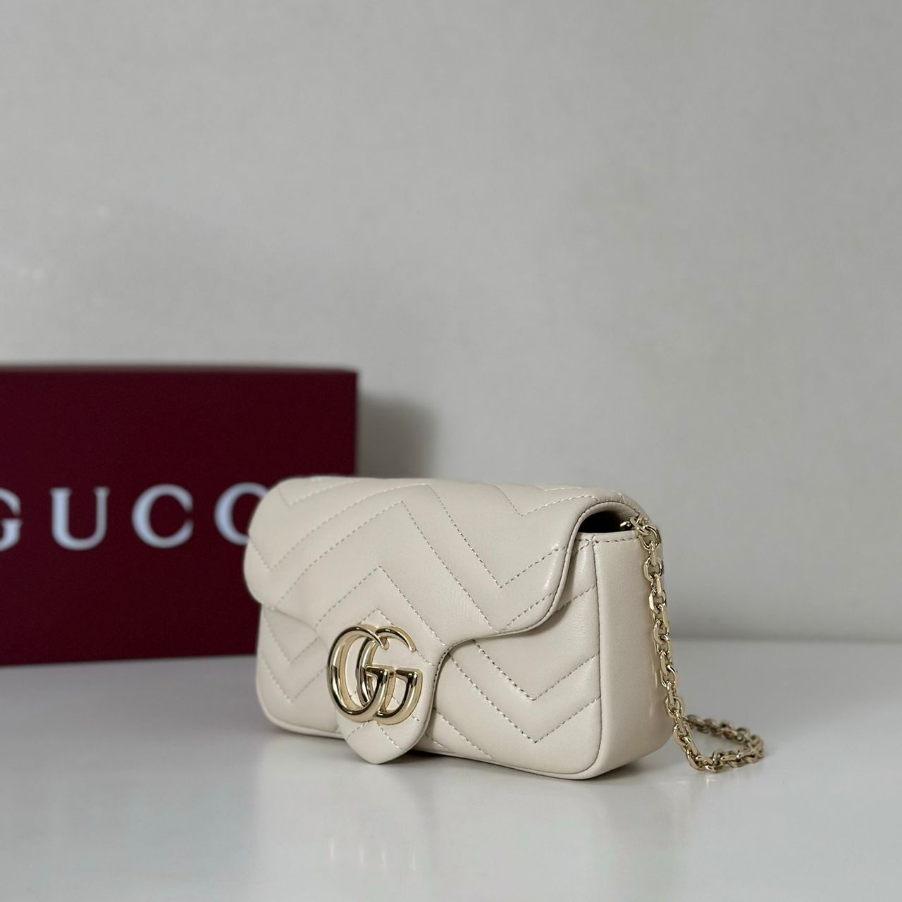 Gucci GG Marmont Mini Bag White