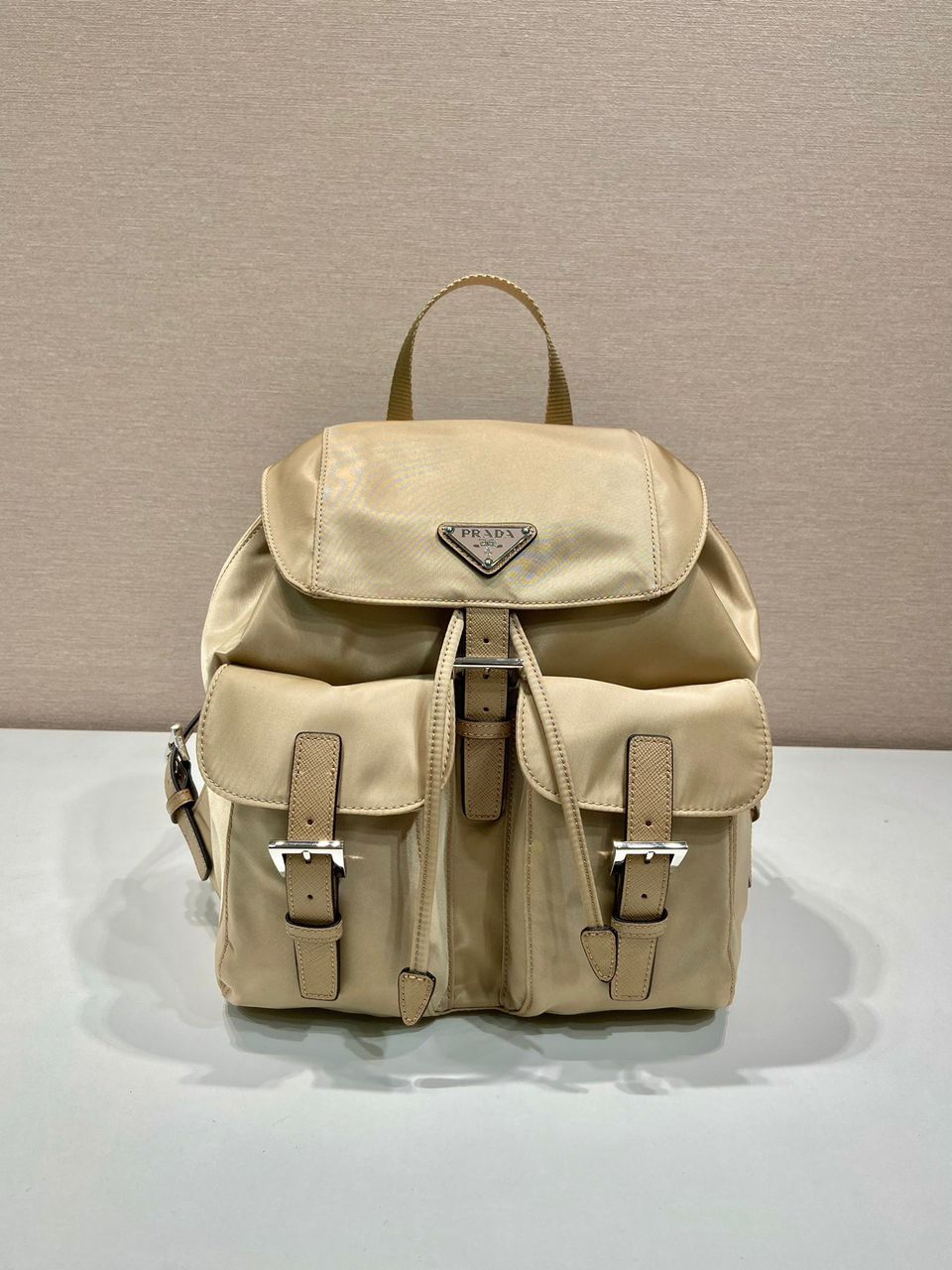 Mochila Prada Re-Nylon Desert Beige