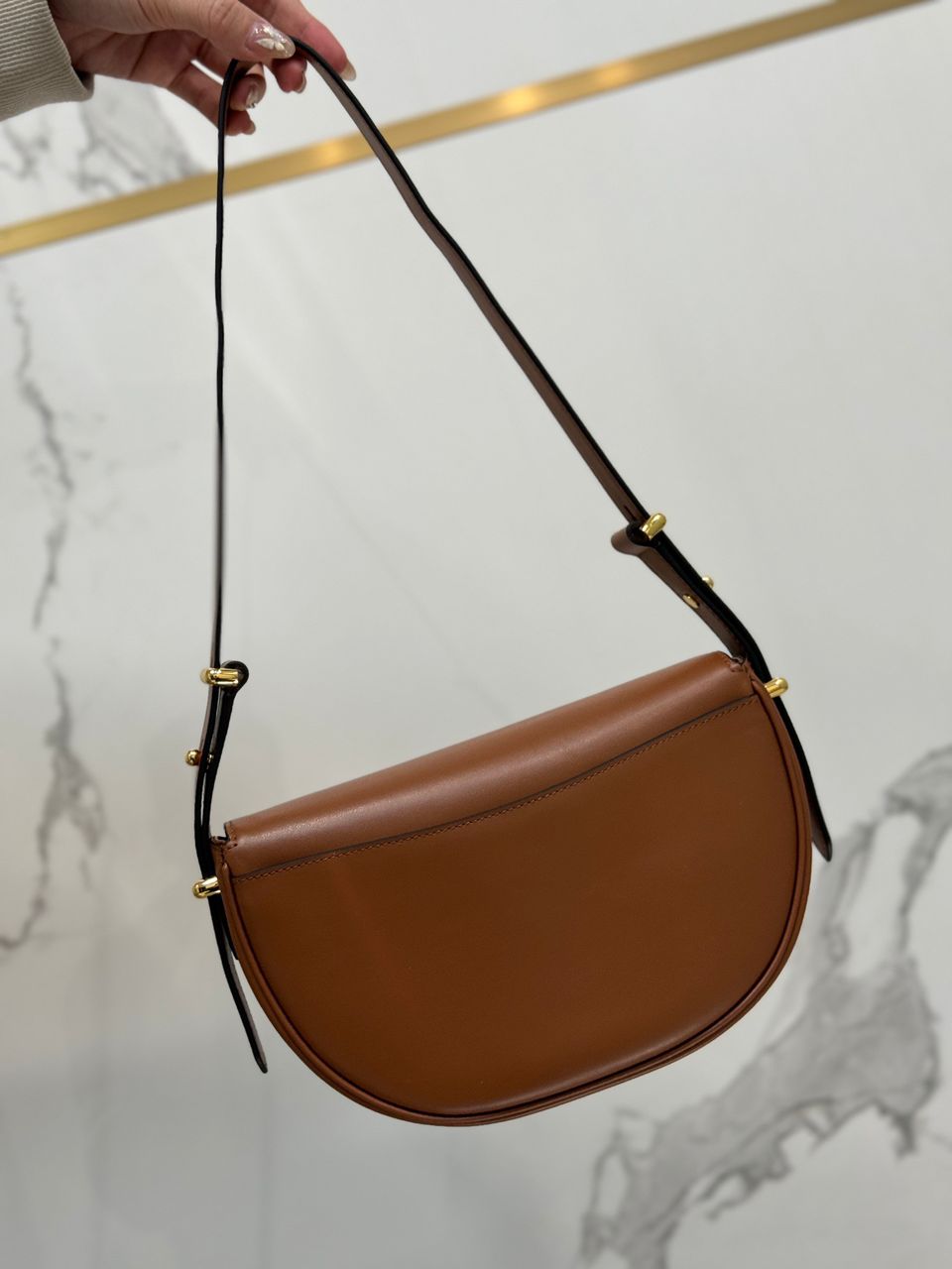 Prada Arqué Leather Shoulder Bag