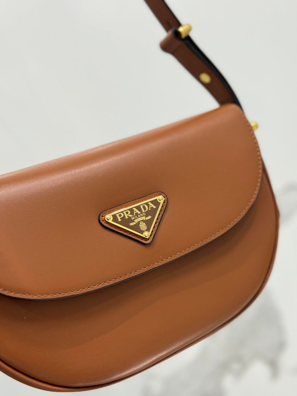 Prada Arqué Leather Shoulder Bag