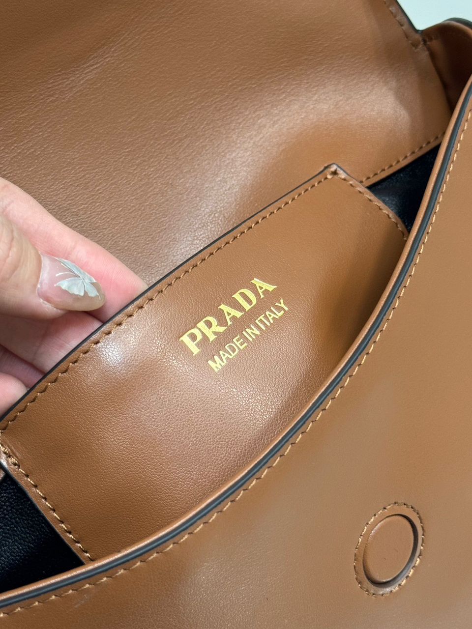 Prada Arqué Leather Shoulder Bag