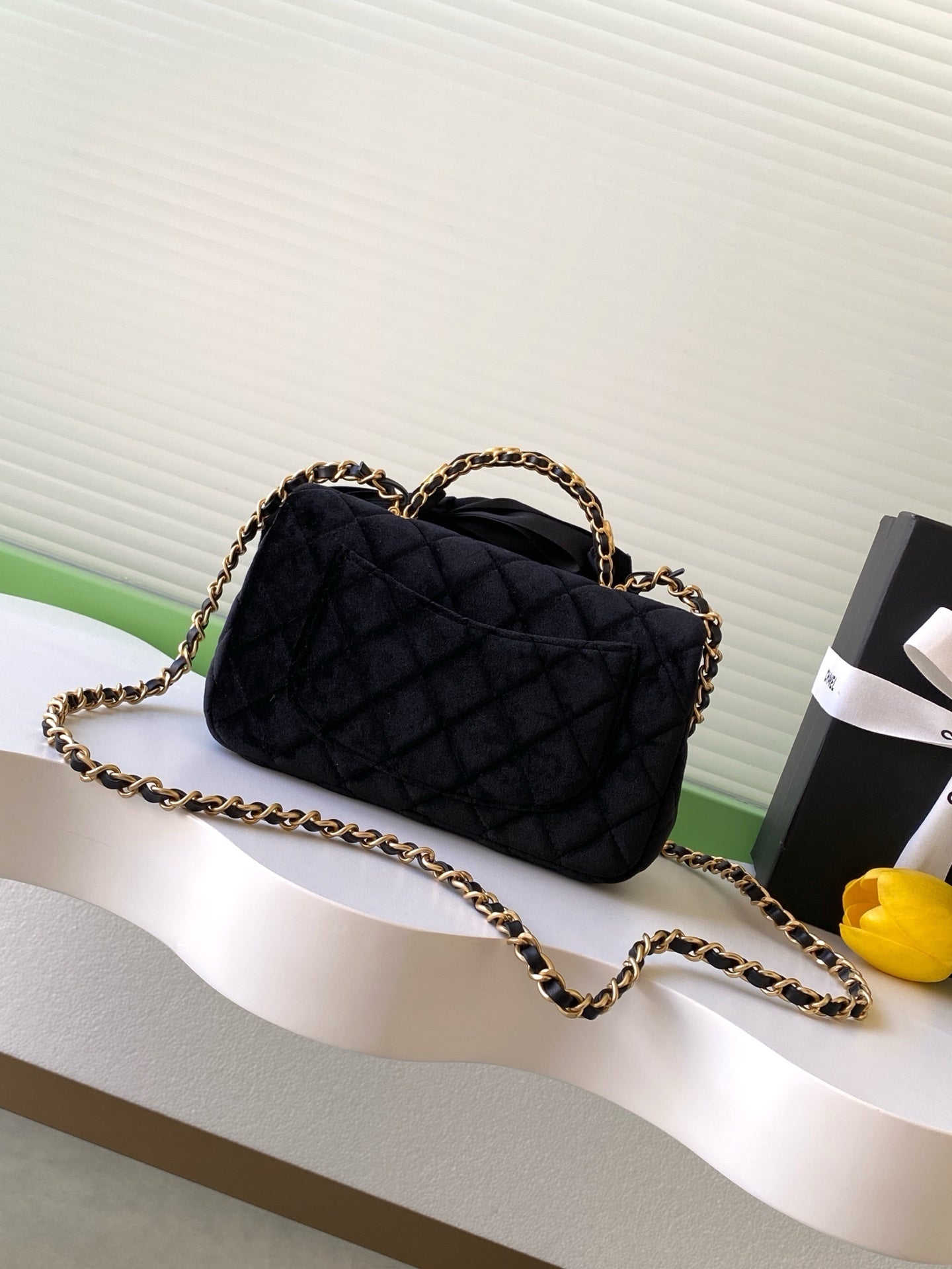 Mini Flap Bag Black Top  Handle CHANEL