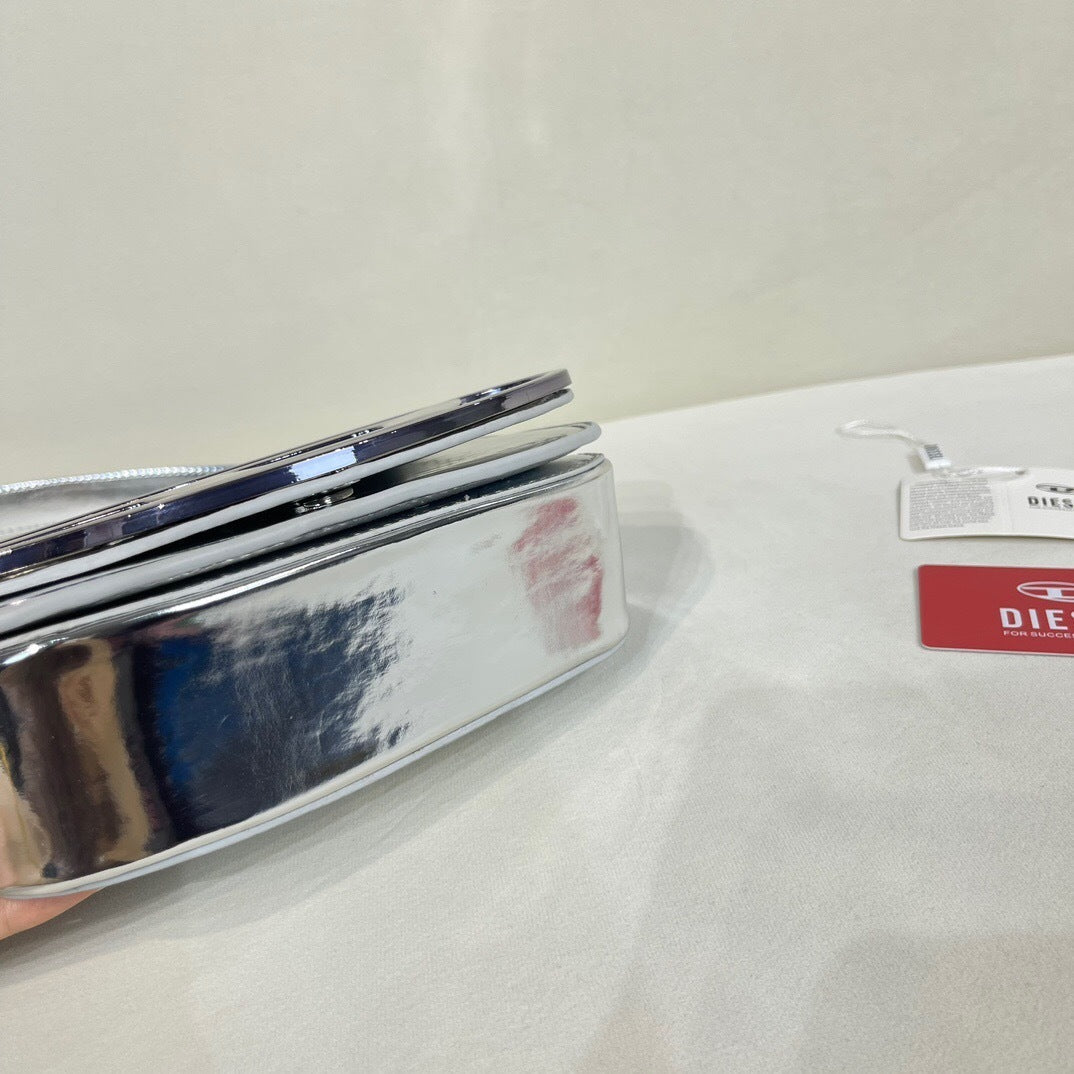 Diesel 1DR Shoulder Bag Nappa Leather prata