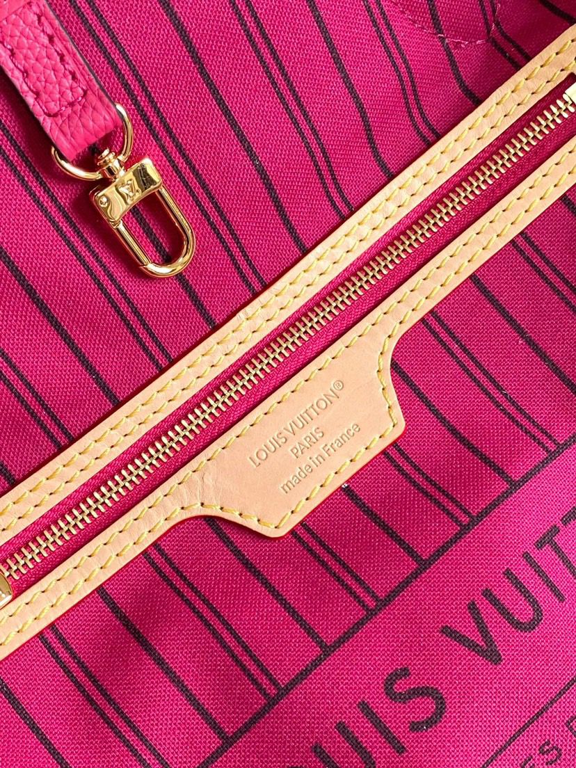 Lv Neverfull Bandoulière Inside Out MM Pondichery Pink