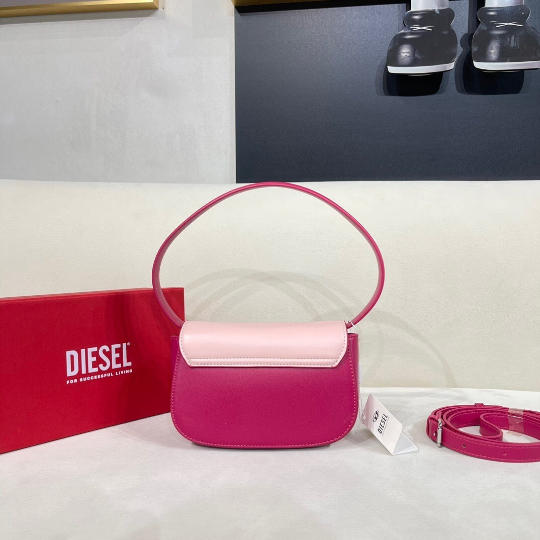 Diesel 1DR Shoulder Bag Nappa Leather pink