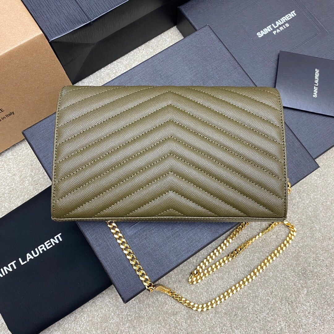 Saint Laurent Should Bag green