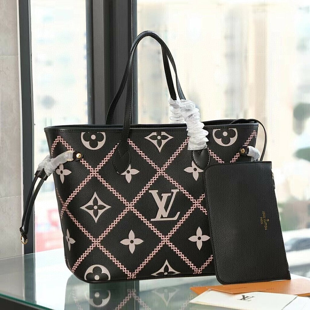 Lv Neverfull MM Monogram Empriente Black